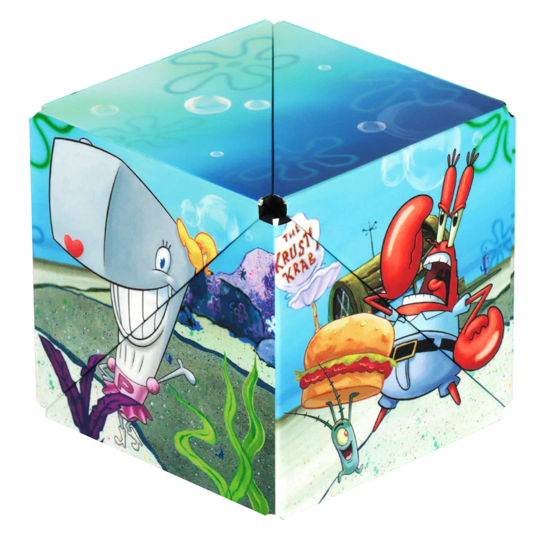 SHASHIBO Shape Shifting Fidget Cube - Nickelodeon Spongebob Squarepants Series - Shape Shift