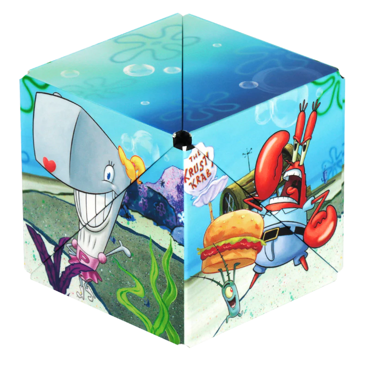 SHASHIBO Shape Shifting Fidget Cube - Nickelodeon Spongebob Squarepants Series - Shape Shift