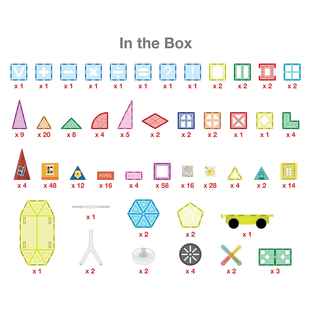 PicassoTiles 300pcs Magnetic Building Blocks 3-in-1 City Theme Children&