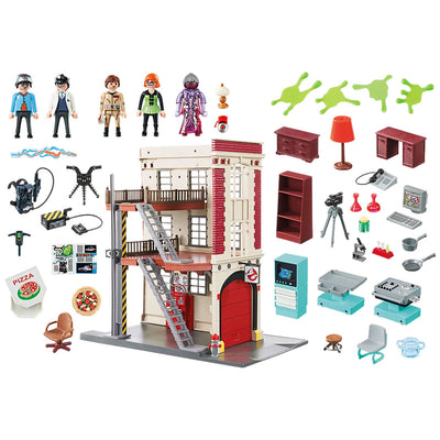 Playmobil Sony Ghostbusters 9219 Firehouse Building Set - Contents