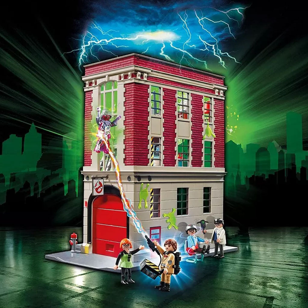 Playmobil Sony Ghostbusters 9219 Firehouse Building Set - Play Mode