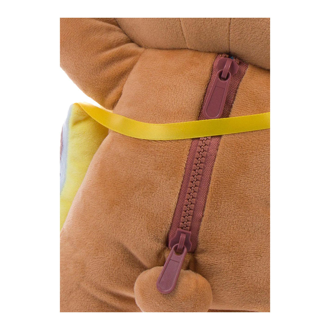 San-X Rilakkuma and Friends 15" Original Rilakkuma Kigurumi Costume Plush Toy - Back zipper detail