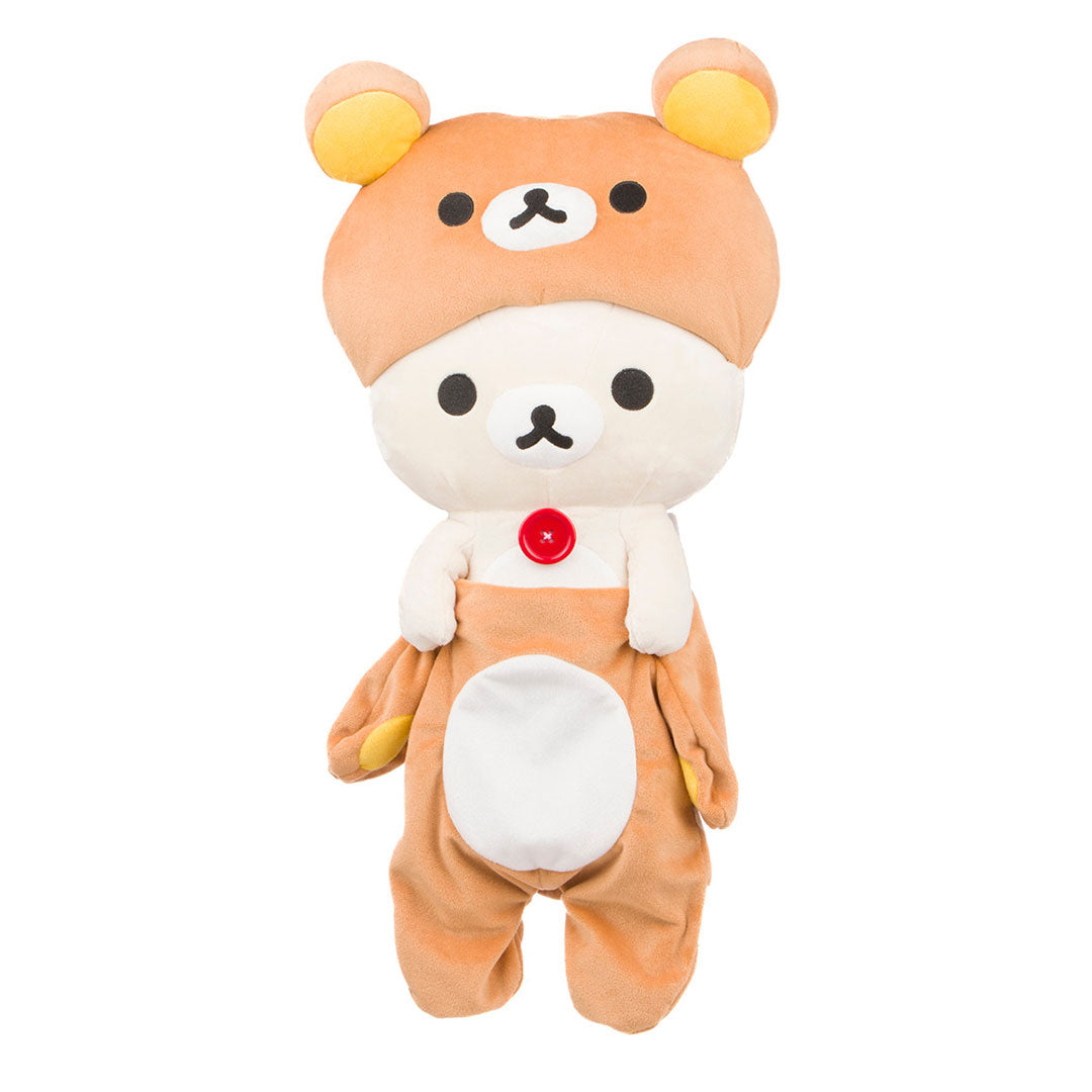 San-X Rilakkuma and Friends 13.5" Original Korilakkuma in Rilakkuma Kigurumi Costume Plush Toy - Front