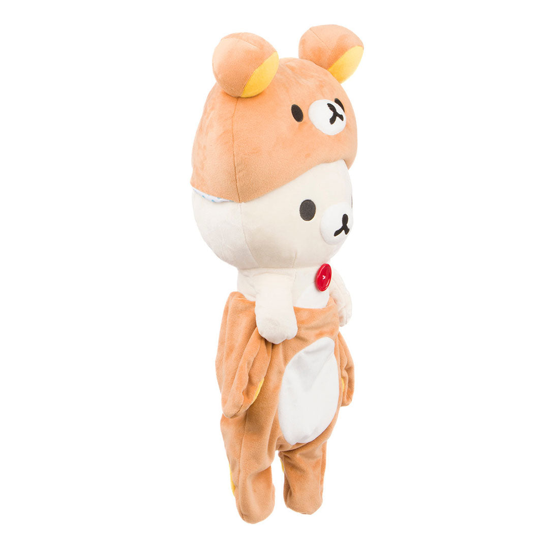 San-X Rilakkuma and Friends 13.5" Original Korilakkuma in Rilakkuma Kigurumi Costume Plush Toy - Side