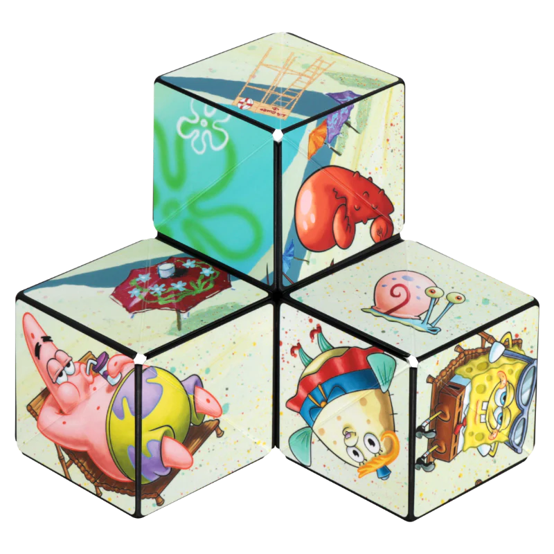 SHASHIBO Shape Shifting Fidget Cube - Nickelodeon Spongebob Squarepants Series - Shape Shift