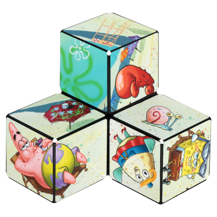 SHASHIBO Shape Shifting Fidget Cube - Nickelodeon Spongebob Squarepants Series - Shape Shift