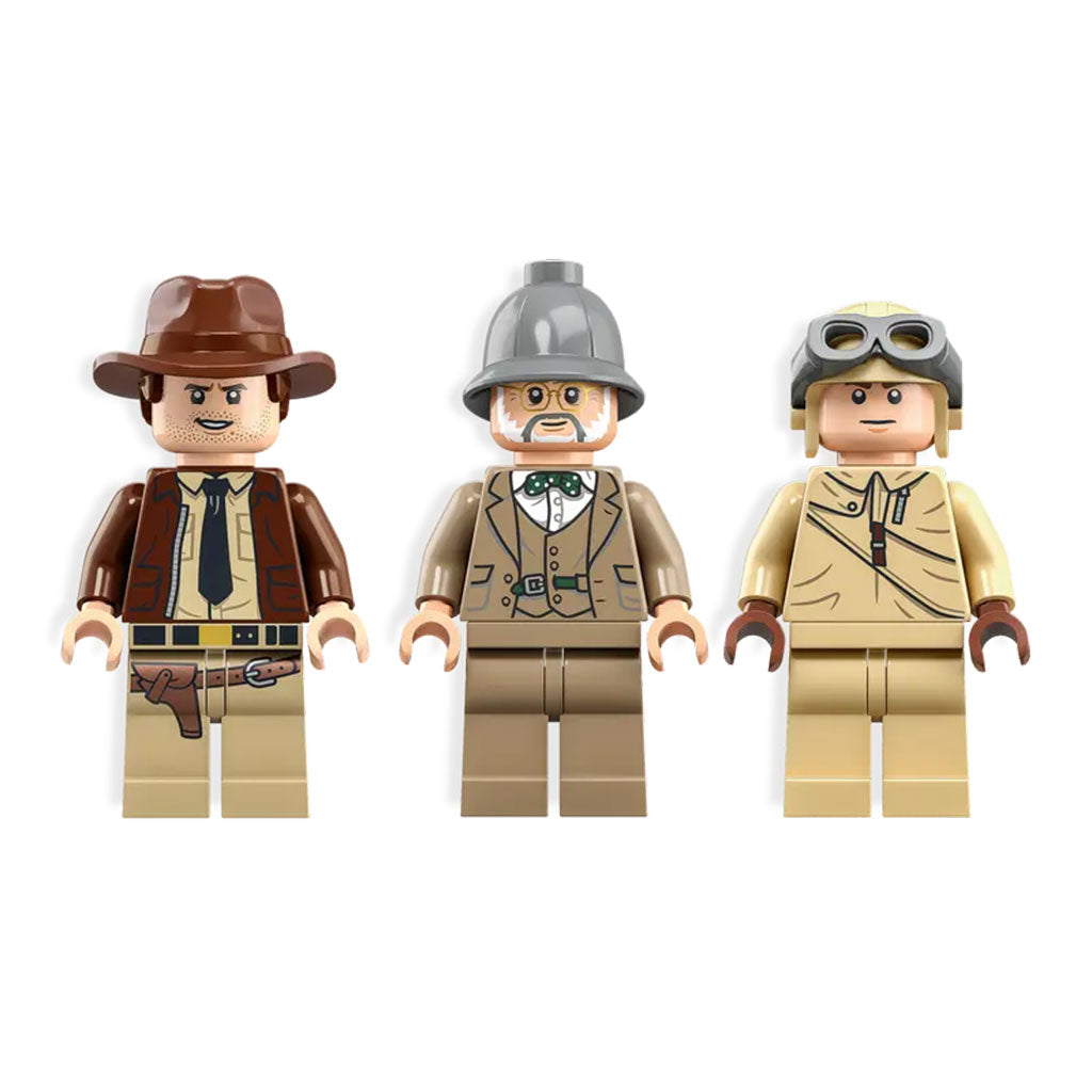 LEGO Indiana Jones Fighter Plane Chase Building Set (77012) - Figures