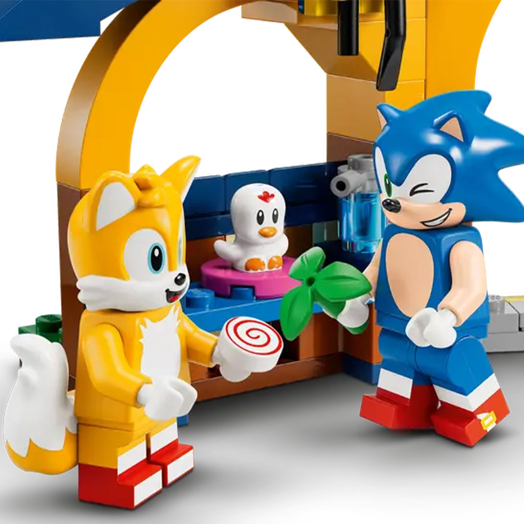 LEGO Sega Sonic Tails' Workshop and Tornado Plane Building Set (76991) - Scene Display