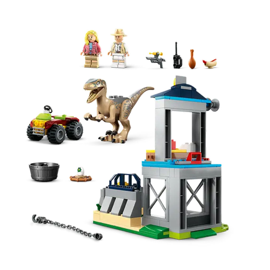 LEGO Universal Jurassic Park Velociraptor Escape Building Set (76957) - Contents