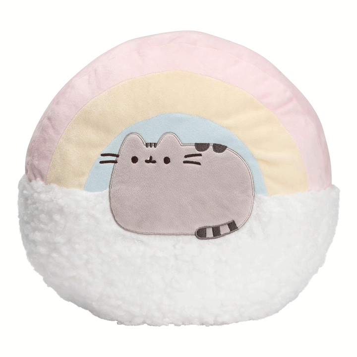 GUND Pusheen Round Rainbow Pillow 13" Plush Toy - Front