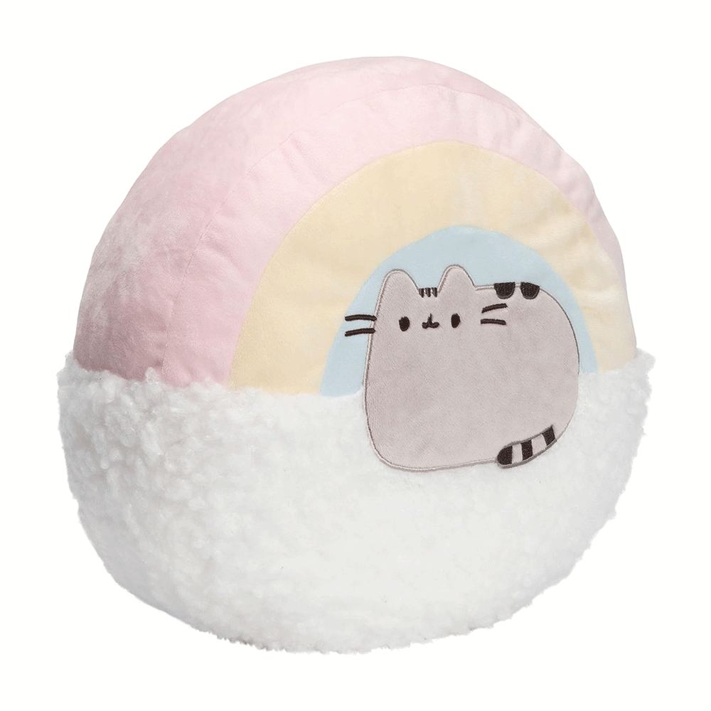 GUND Pusheen Round Rainbow Pillow 13" Plush Toy - Side