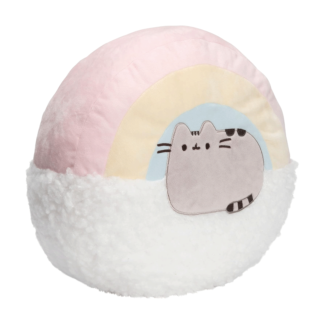 GUND Pusheen Round Rainbow Pillow 13" Plush Toy - Side