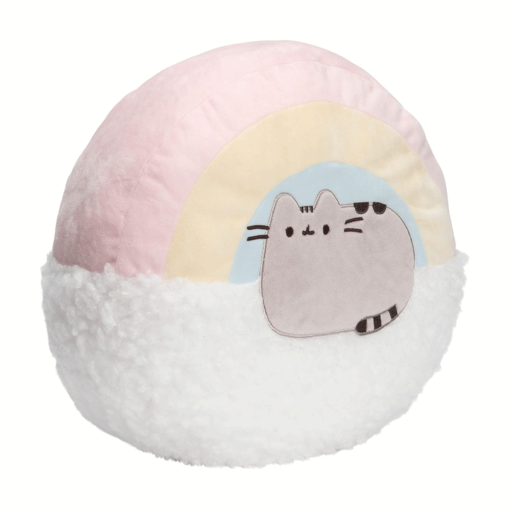 GUND Pusheen Round Rainbow Pillow 13" Plush Toy - Side