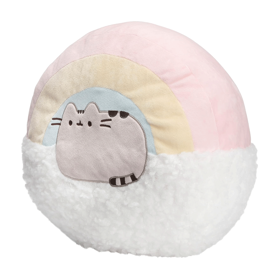 GUND Pusheen Round Rainbow Pillow 13" Plush Toy - Side