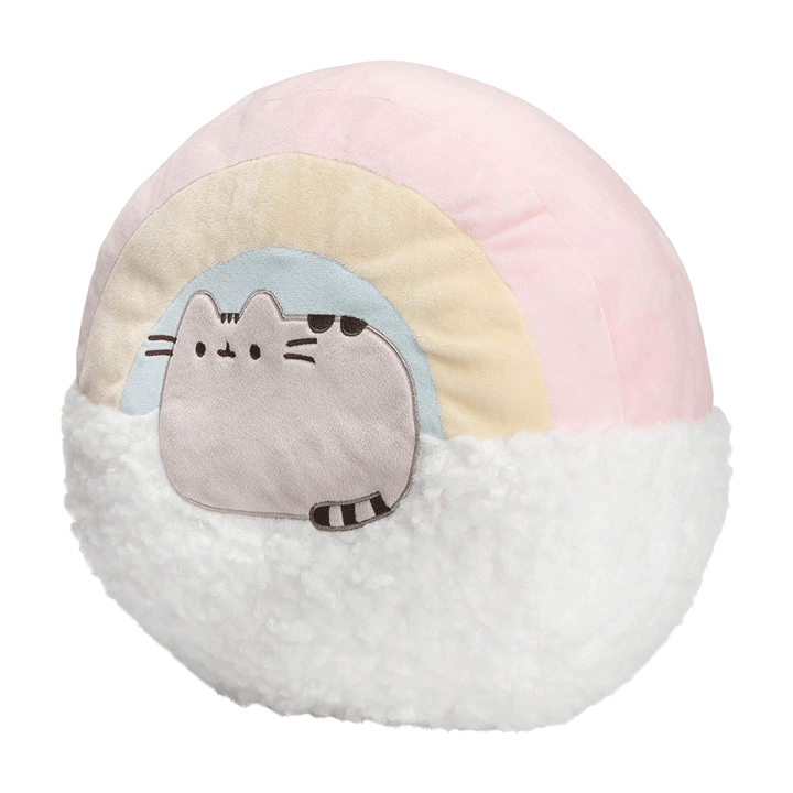 GUND Pusheen Round Rainbow Pillow 13" Plush Toy - Side