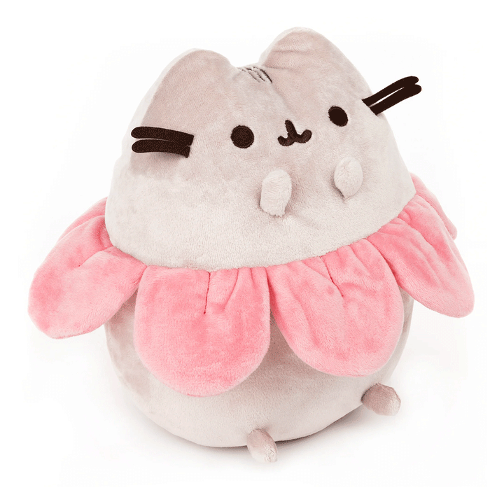 GUND Pusheen Pink Flower Petals 9.5" Plush Toy - Side of stuffed animal