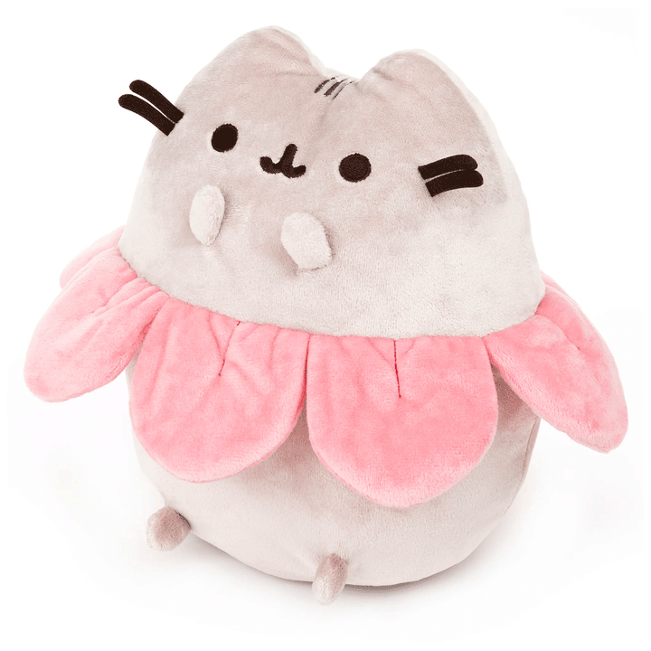 GUND Pusheen Pink Flower Petals 9.5" Plush Toy - Side of stuffed animal