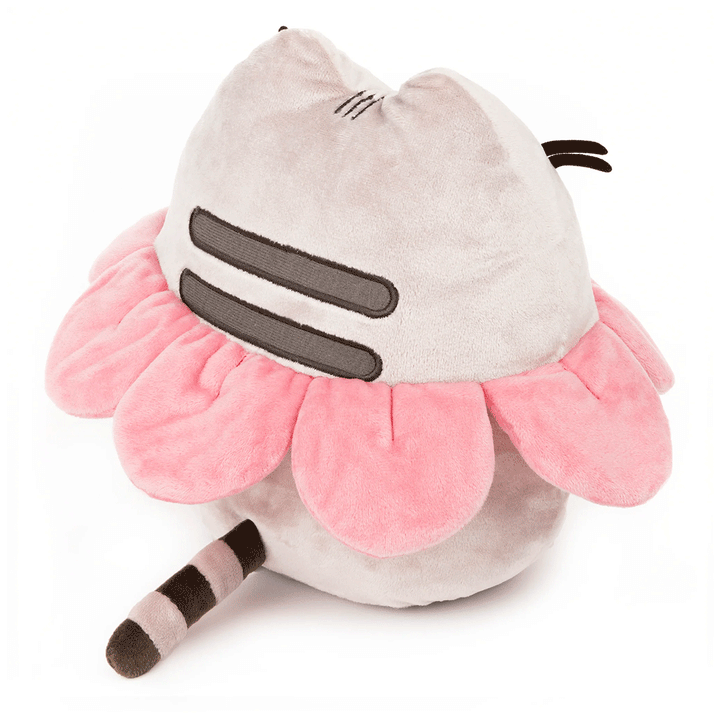 GUND Pusheen Pink Flower Petals 9.5" Plush Toy - Back of stuffed animal