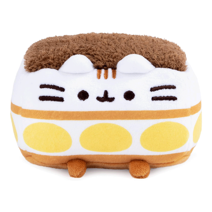 GUND Pusheen Tiramisu Squisheen 4" Plush Toy - Front of stuffed animal