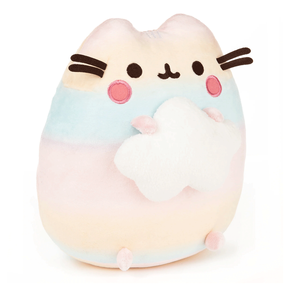 GUND Pusheen Rainbow Ombre 9.5" Plush Toy - Side of stuffed animal