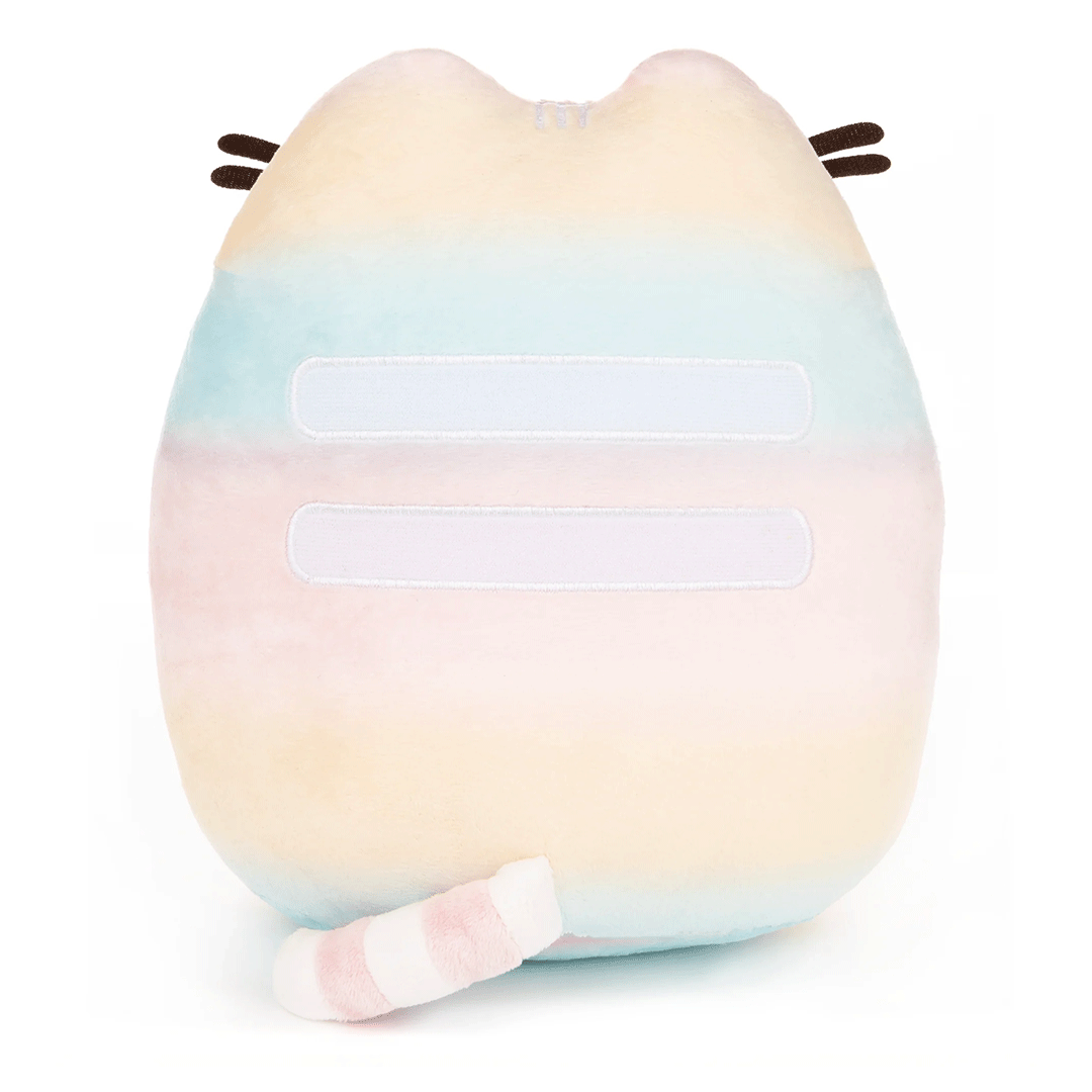 GUND Pusheen Rainbow Ombre 9.5" Plush Toy - Back of stuffed animal