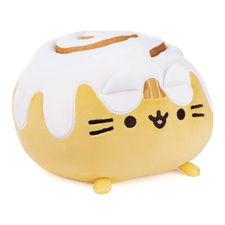 GUND Pusheen Catfé Cinnamon Roll Squisheen 12" Plush Toy - Side of stuffed animal