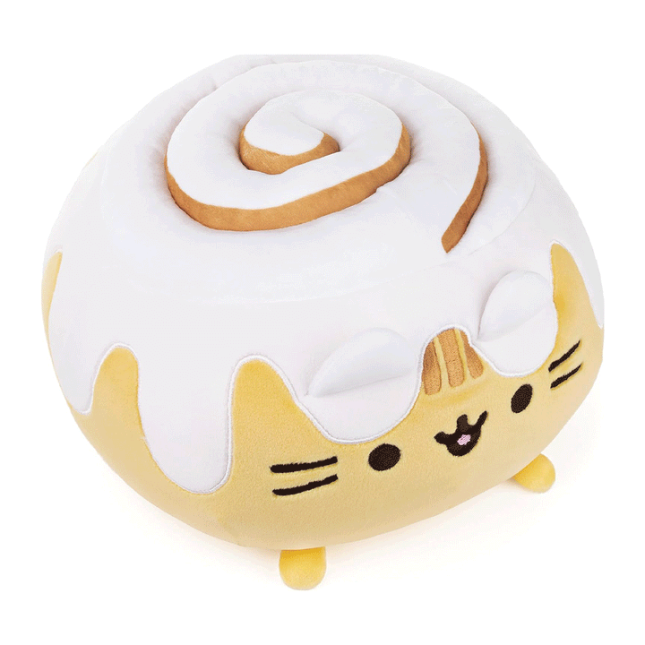 GUND Pusheen Catfé Cinnamon Roll Squisheen 12" Plush Toy - Top of stuffed animal