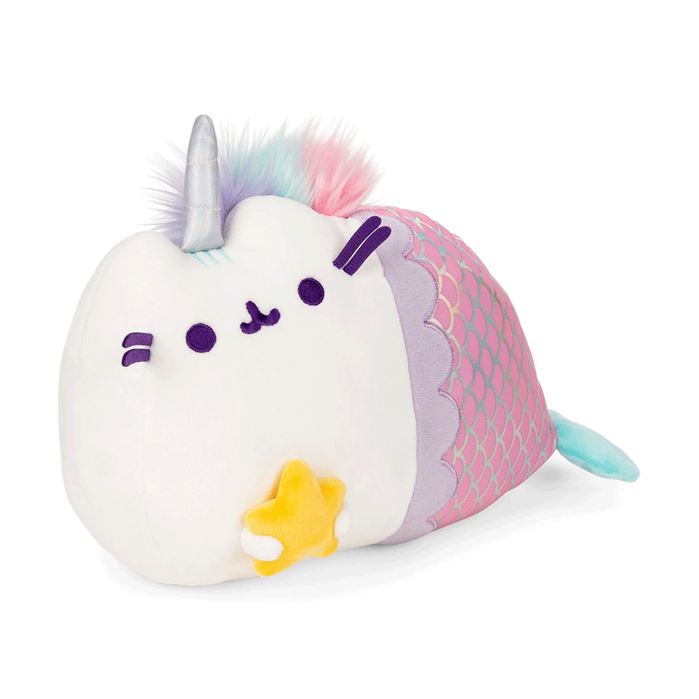 GUND Pusheen Magical Lights Light-Up Mermaid Pusheenicorn 12" Plush Toy - Side of stuffed animal