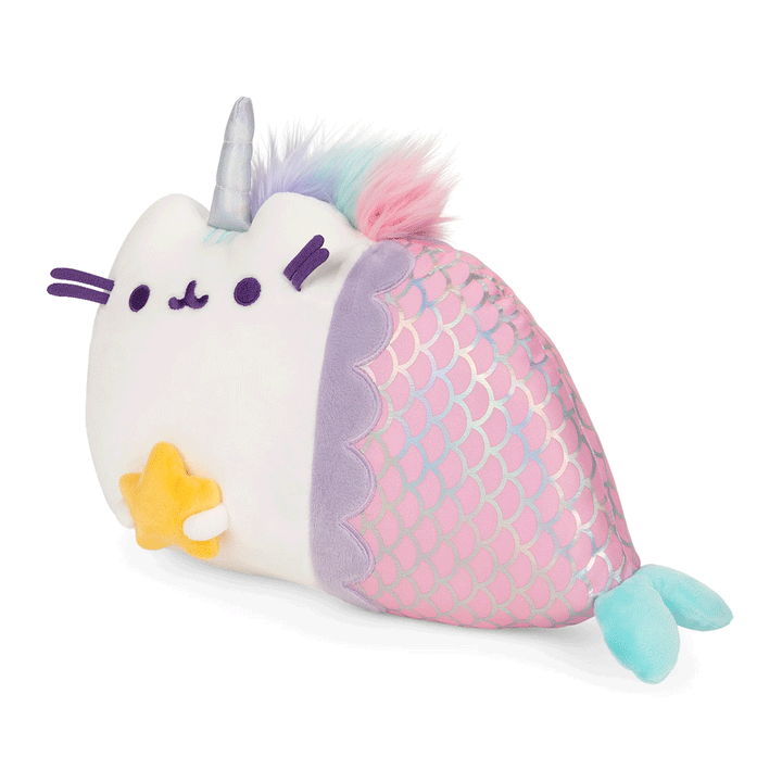 GUND Pusheen Magical Lights Light-Up Mermaid Pusheenicorn 12" Plush Toy - Side of stuffed animal