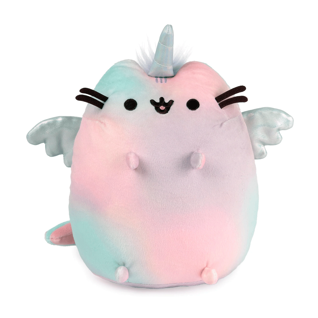GUND Pusheen Magic Swirl Pusheenicorn 9.5" Plush Toy - Front of stuffed animal