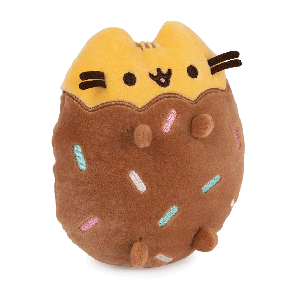 GUND Pusheen Chocolate Dipped Cookie Squisheen 6" Plush Toy - Side of stuffed animal