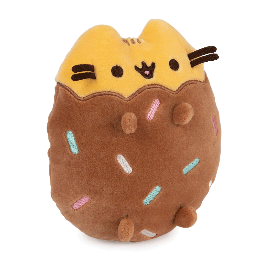 GUND Pusheen Chocolate Dipped Cookie Squisheen 6" Plush Toy - Side of stuffed animal