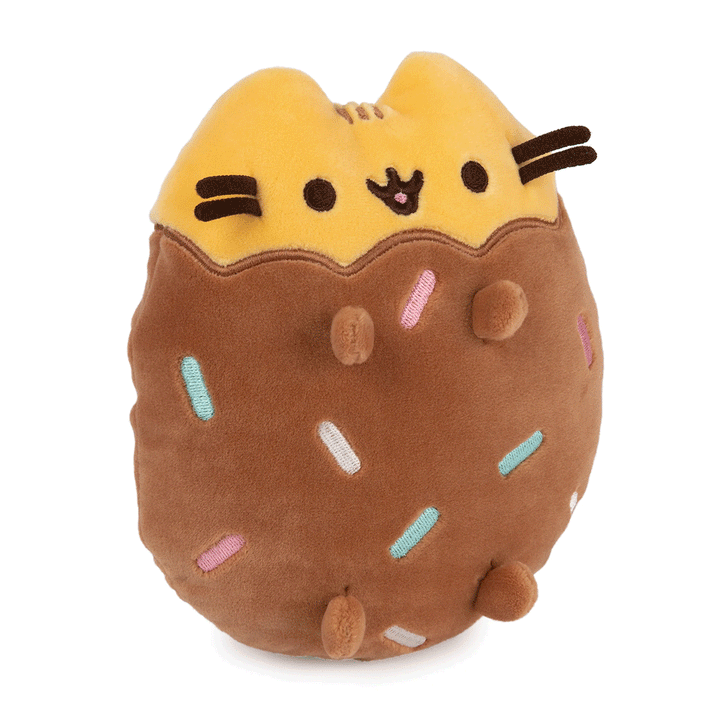 GUND Pusheen Chocolate Dipped Cookie Squisheen 6" Plush Toy - Side of stuffed animal