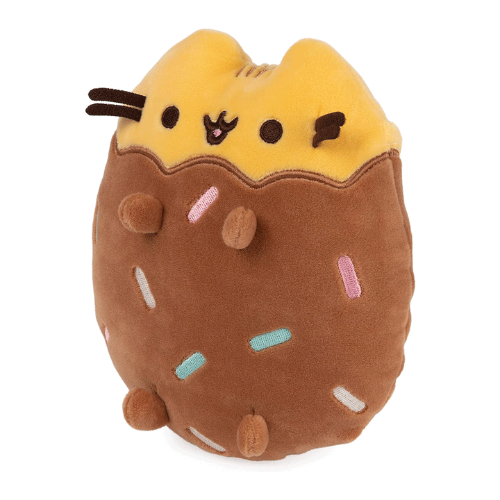 GUND Pusheen Chocolate Dipped Cookie Squisheen 6" Plush Toy - Side of stuffed animal