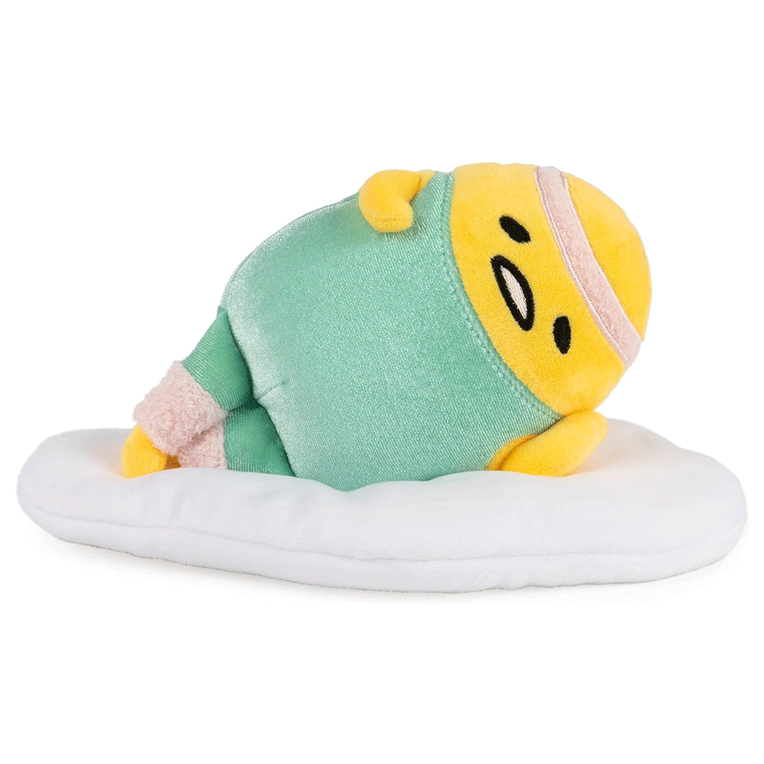 GUND Sanrio Eggercise Gudetama 5" Plush Toy - Front of stuffed animal
