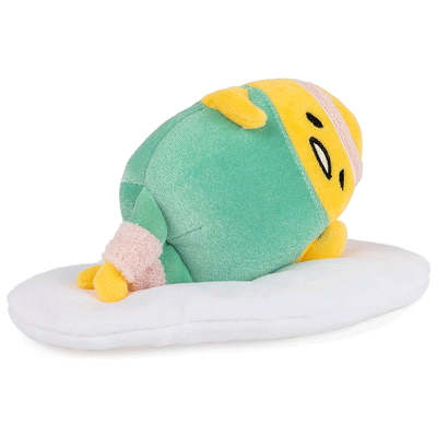 GUND Sanrio Eggercise Gudetama 5" Plush Toy - Side of stuffed animal
