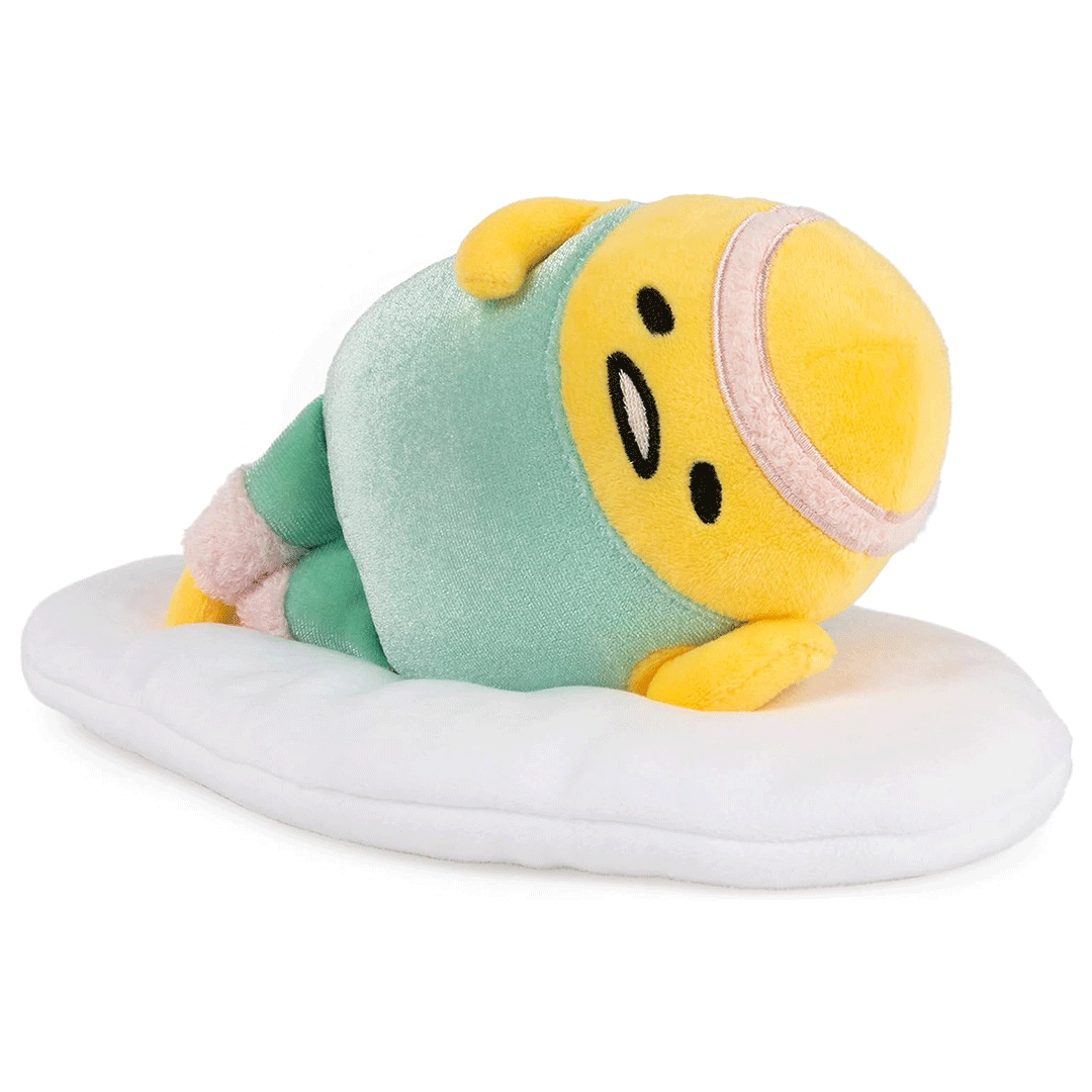 GUND Sanrio Eggercise Gudetama 5" Plush Toy - Side of stuffed animal