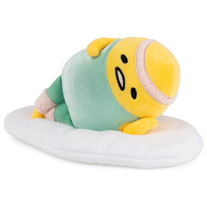 GUND Sanrio Eggercise Gudetama 5" Plush Toy - Side of stuffed animal