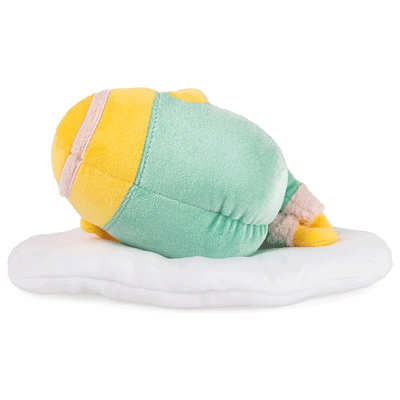 GUND Sanrio Eggercise Gudetama 5" Plush Toy - Back of stuffed animal