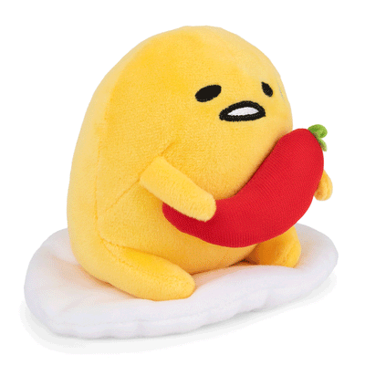 GUND Sanrio Spicy Gudetama 5" Plush Toy - Side of stuffed animal