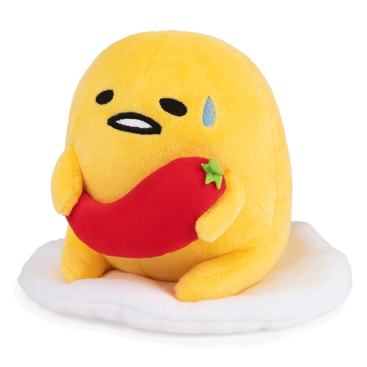 GUND Sanrio Spicy Gudetama 5" Plush Toy - Side of stuffed animal