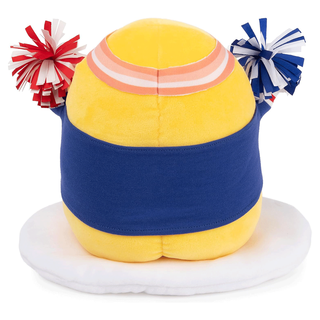 GUND Sanrio Sporty Gudetama 9" Plush Toy - Back of stuffed animal