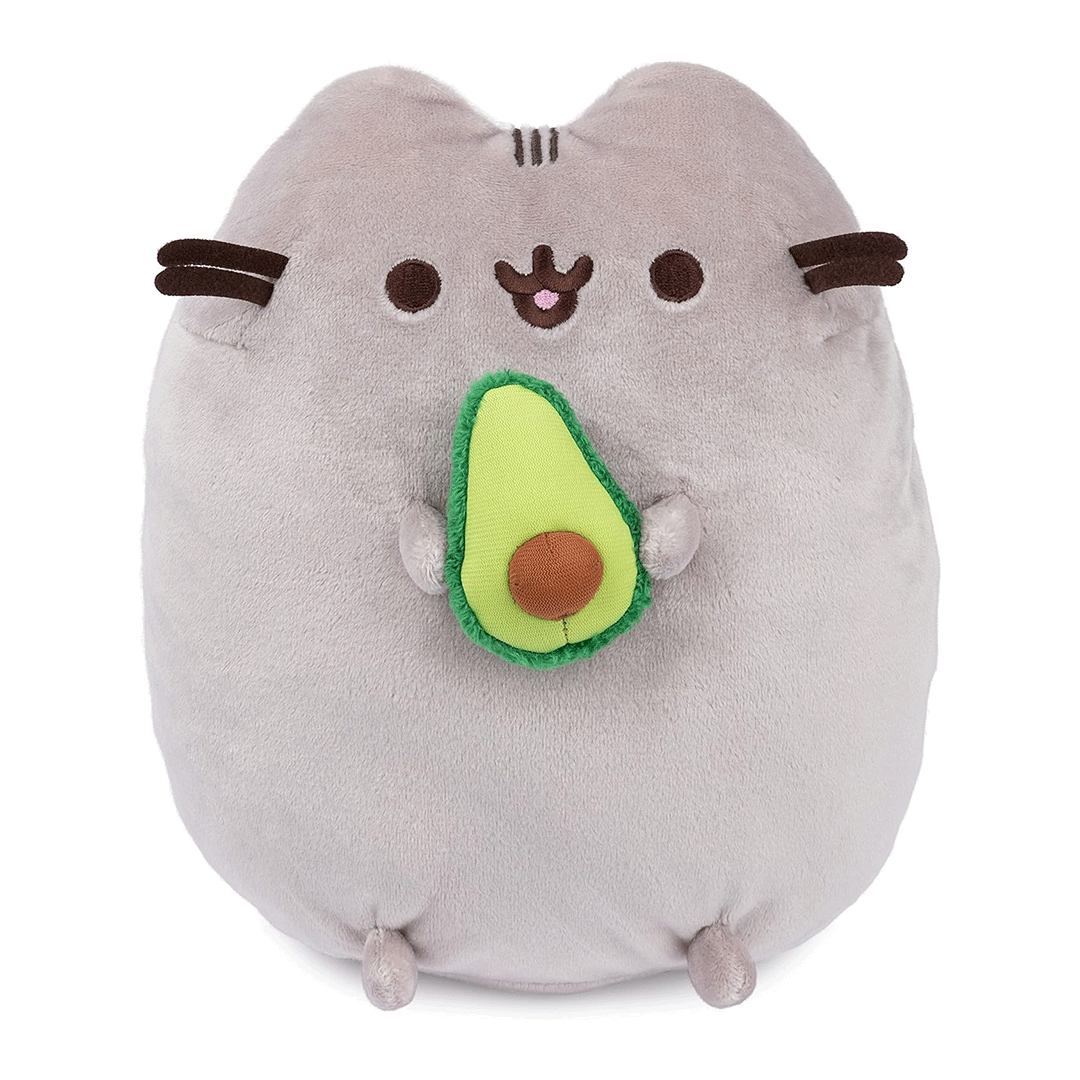 GUND Pusheen Snackable Avocado 9.5" Plush Toy - Front of stuffed animal