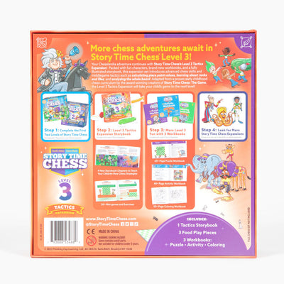 Story Time Chess Level 3 Tactics Expansion Children's Board Game - Back