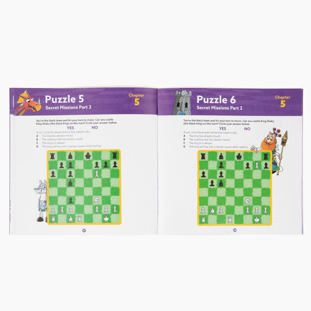 Story Time Chess Level 3 Tactics Expansion Children's Board Game - Puzzle Book Page