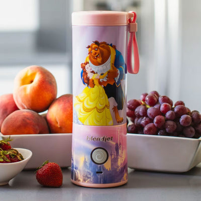 BlendJet 2 Disney Beauty and the Beast Belle Cordless Personal Blender - Blender in Kitchen with Fruits
