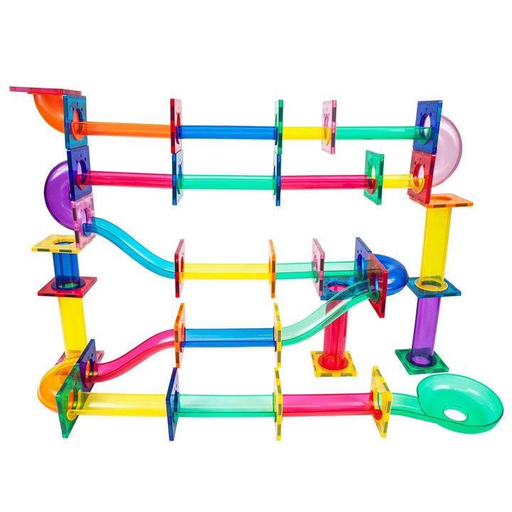 PicassoTiles 120pc Marble Run Magnetic Tile Children&