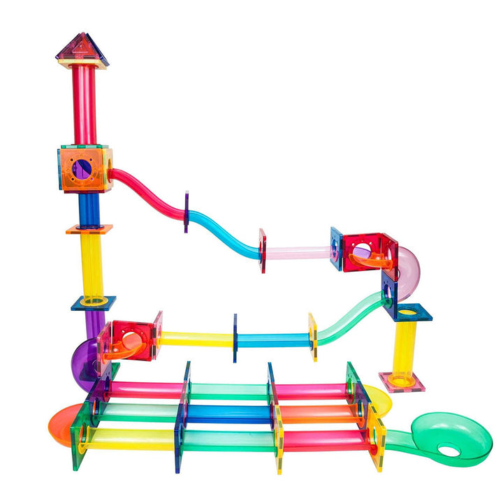PicassoTiles 120pc Marble Run Magnetic Tile Children&