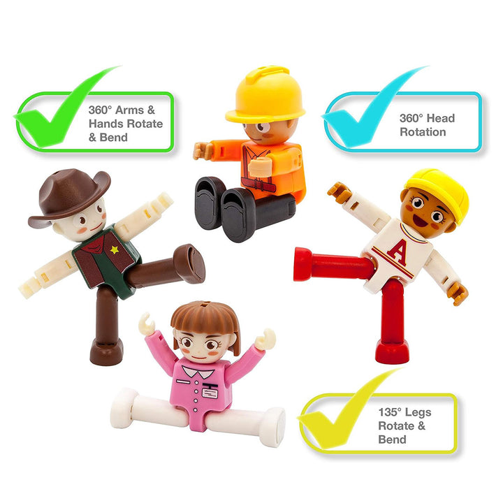 PicassoTiles 16pc Magnetic Character Figure Set - Features