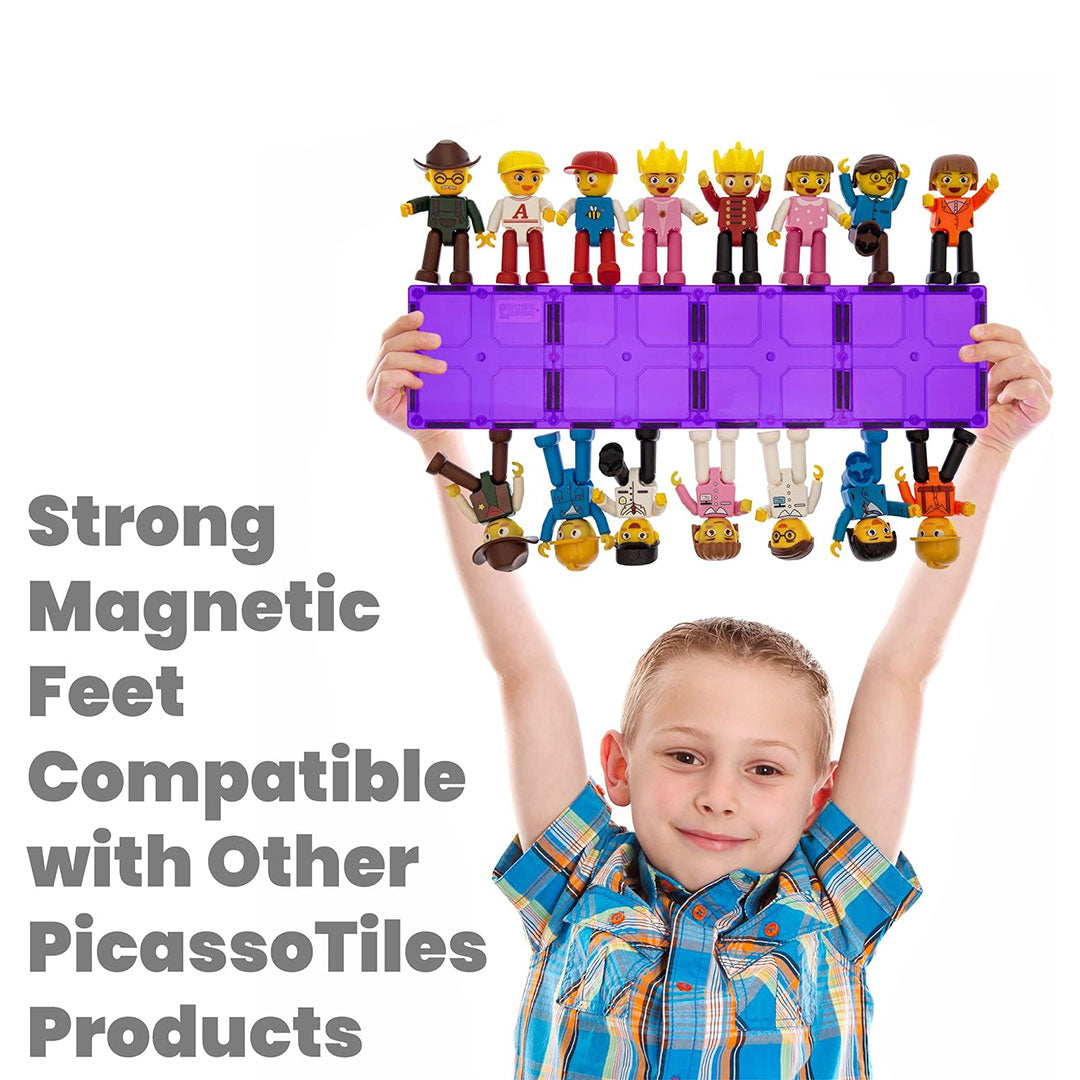 PicassoTiles 15pc Magnetic Character Figure Set - Features